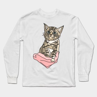 A Kitten in a Hand Long Sleeve T-Shirt